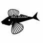 トビウオ トビウオ トビウオ,焼きアゴ,魚,1匹,横向き,海,生き物,水族館,海鮮,漁業のシルエット素材