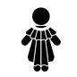 ワンピース ワンピース ロリータ,ワンピース,スカート,服,洋服,衣類,人物,人,ピクトグラム,全身のシルエット素材