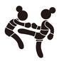 キックボクシング キックボクシング スポーツ,全身,キックボクシング,女性,女の人,2人,向かい合う,試合,蹴り,キックのシルエット素材