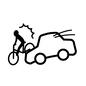 車アクシデント 車アクシデント 保険,自動車保険,アクシデント,事故,人,飛び出し,ピクトグラム,人物,車,自動車のシルエット素材