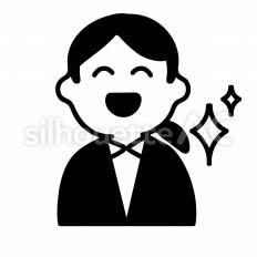 笑顔の就活生 笑顔,就活生,スーツのシルエット素材