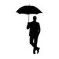 雨の日　男性 人物,男性,カサ,傘,梅雨,雨,雨天,雨降り,雨の日,レイングッズのシルエット素材