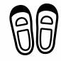 上履き 上履き 上履き,靴,学校,小学校,小学生,入学,新入生,1年生,進学,進級のシルエット素材