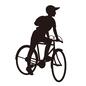 自転車に乗る子供 自転車に乗る子供 自転車,サイクリング,帽子,キャップ,乗り物,1台,子供,男子,男の子,リュックのシルエット素材