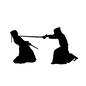 剣道 突き,剣道,武道,剣術,競技,スポーツ,動き,技,人物,2人のシルエット素材