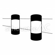 柱巻き広告 巻き,柱,円柱のシルエット素材