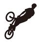 BMX BMX 立つ,BMX,自転車競技,技,自転車,ヘルメット,ストリートスポーツ,人物,1人,人のシルエット素材
