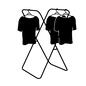 物干し 室内干し,折りたたみ式,物干し,アイテム,道具,ハンガー,ハンガー干し,半袖,Tシャツ,干すのシルエット素材