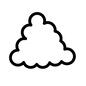 雲 雲 入道雲,積乱雲,天気,雲,空,クラウド,もこもこのシルエット素材