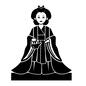 三人官女 三人官女 三人官女,提子,女,ひなまつり,ひな祭り,雛祭り,雛まつり,雛人形,ひな人形,お雛様のシルエット素材