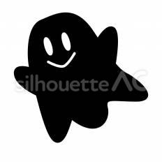 おばけ　両手を広げる おばけ,幽霊,浮くのシルエット素材