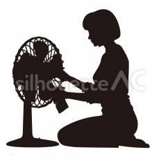 扇風機の拭き掃除 扇風機,拭く,羽根のシルエット素材