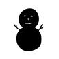 雪だるま 雪だるま 雪だるま,ゆきだるま,スノーマン,雪遊び,クリスマス飾り,クリスマス,クリスマスイブ,イブ,冬,12月のシルエット素材