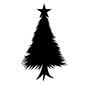 クリスマスツリー クリスマスツリー,木,針葉樹,もみの木,星飾り,クリスマス飾り,トップスター,冬,イベントのシルエット素材