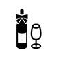 プレゼント プレゼント,お祝い,ワイン,リボン,ワイングラス,グラス,贈り物,飲み物,お酒,アルコールのシルエット素材