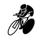 ロードバイク ロードバイク 自転車競技,ロードバイク,二輪自転車,自転車,人物,人,1人,パラスポーツ,パラリンピック,障がい者スポーツのシルエット素材