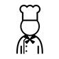シェフ シェフ,chef,スカーフ,人物,人,ピクトグラム,正面,1人,料理人,コックのシルエット素材