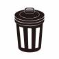 ポリバケツ ポリバケツ ポリバケツ,ごみ箱,生ごみ,蓋,分別,飲食店,路地裏,道具,ゴミ,捨てるのシルエット素材