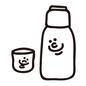 水筒 水筒 水筒,すいとう,マグボトル,コップ,飲み物,のみもの,入れ物,顔,かわいい,簡単のシルエット素材