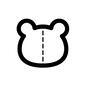 クマの型紙 クマの型紙,クマ,くま,型紙,ワッペン,縫い物,裁縫,手芸,ひな型,ソーイングのシルエット素材