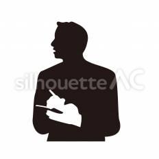 情報収集 スマホ,情報,収集のシルエット素材