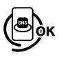 スマホSNS投稿OK sns,許可,スマホ,案内,投稿,共有,発信,シンプル,分かりやすい,スタイリッシュのシルエット素材