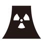原子力発電所 原子力発電所 原子力発電所,原発,放射能マーク,放射能,側面,煙突,発電所,核発電所,建設物,建築物のシルエット素材