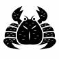 カニ カニ,1匹,海,魚類,水族館,生き物,食材,食べ物,海鮮,自然のシルエット素材