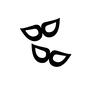 仮面 仮面,眼鏡,サングラス,めがね,変装グッズ,舞踏会,仮面舞踏会,仮装,仮装パーティー,メガネのシルエット素材