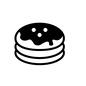 ホットケーキ ホットケーキ パンケーキ,ホットケーキ,ケーキ,スイーツ,デザート,軽食,3枚重ね,食物,食べ物,おやつのシルエット素材
