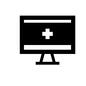 モニター モニター モニター,画面,テレビ,病院,入院,待合室,診療所,コマーシャル,十字,医療のシルエット素材