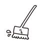 モップ モップ,滴,水滴,掃除道具,掃除グッズ,柄付きモップ,フロアモップ,床掃除,ウェットモップ,フローリングモップのシルエット素材