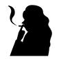 喫煙者 喫煙者 タバコ,喫煙,喫煙者,吸う,横向き,上半身,女性,ギャンブル,賭け事,賭けのシルエット素材