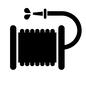 ホース ホース,リール,ホースシャワー,水まき,水やり,酪農,農場,牧場,農業,園芸のシルエット素材