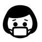 マスク姿の女性 マスク姿の女性 飛沫感染,新型コロナウィルス,マスク,マスク姿,女性,女の子,顔,病人,病気,風邪のシルエット素材