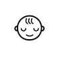赤ちゃんの寝顔 寝顔,睡眠,昼寝,目を閉じる,赤ちゃん,子供,ベビー,新生児,乳児,子育てのシルエット素材