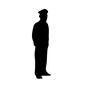 警察官 警察官 横向き,人物,人,全身,立ち姿,警察官,police,policeman,警官,警察のシルエット素材