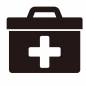 救急セット 救急セット,箱,十字,応急,手当,備品,シンプル,案内向け,物,医療のシルエット素材