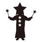 星の被り物をする子供 仮装,コスプレ,ハロウィン,人,人物,子供,星,ステッキ,両手,被り物のシルエット素材