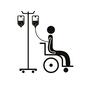 車いす 車いす メディカル,人物,ピクトグラム,怪我人,病人,医療,病院,車いす,車椅子,点滴のシルエット素材