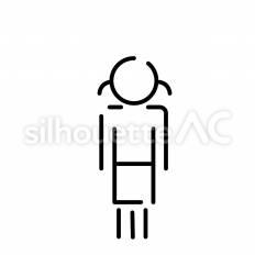 娘 ピクトグラム,ピクトサイン,アイコンのシルエット素材