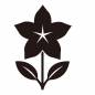 桔梗 桔梗,花,花弁,中心部,茎,輪郭,五角形状,シンプル,和風,ナチュラルのシルエット素材