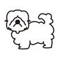 犬 犬 もこもこ,ふさふさ,ペット,飼い犬,愛犬,イヌ,いぬ,生物,生き物,生きもののシルエット素材