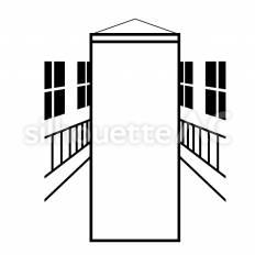 天吊バナー 天吊,バナー,幕のシルエット素材