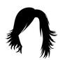 髪型 髪型 長髪,ロング,髪,髪型,ヘア,ヘアスタイル,スタイリング,かつら,ウィッグ,男性のシルエット素材