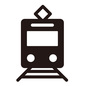 電車アイコン 電車アイコン 電車,列車,乗り物,鉄道,線路,地図記号,先頭車両,地図,記号,マップのシルエット素材
