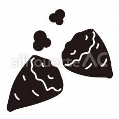 焼き芋 さつまいも,焼き芋,皮のシルエット素材