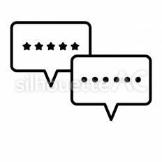 口コミ 口コミ,吹き出し,評価のシルエット素材