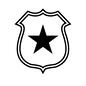 警察バッジ 警察バッジ バッジ,警察バッジ,警察,ポリス,星,スター,マーク,シンボル,ワッペン,勲章のシルエット素材