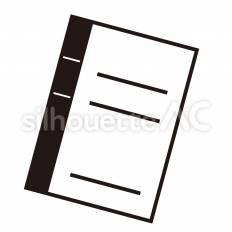 ノート ノート,紙,線のシルエット素材